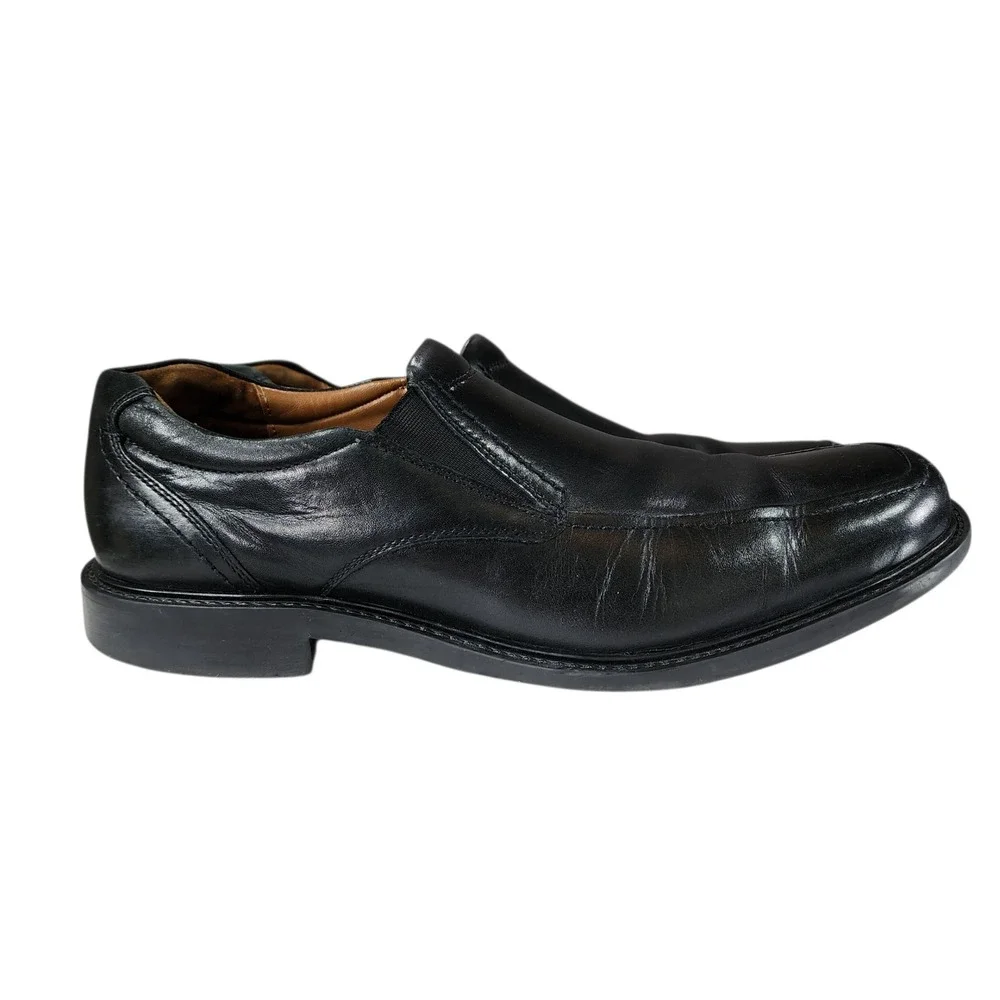 Johnston Murphy Loafer sz 9M Men Lewis Venitian Black Leather Slip On Dress Shoe